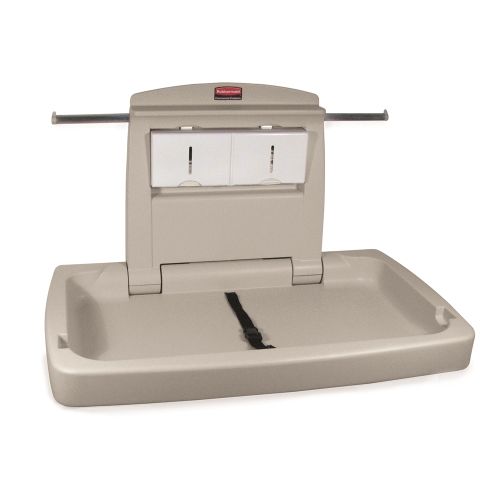 Rubbermaid® Baby Changing Station, Horizontal, 33.25Lx21.5Wx4H, Light Platinum